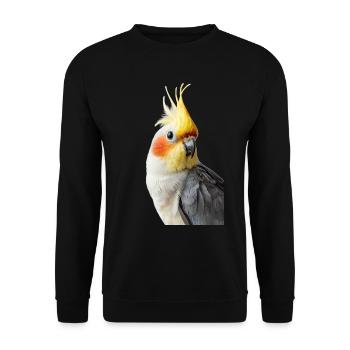 Cockatiel - Unisex Sweatshirt - black - Front - Alina (178cm) & Michal (187cm)