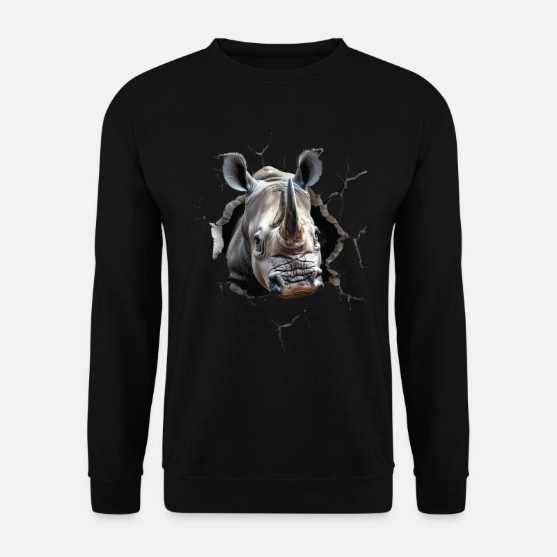 Nashorn - Unisex Pullover - Schwarz