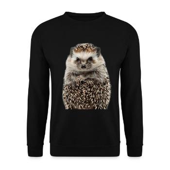 Igel - Unisex Pullover - Schwarz - Vorne - Alina (178cm) & Michal (187cm)