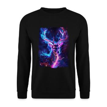 Roe deer - Unisex Sweatshirt - black - Front - Alina (178cm) & Michal (187cm)