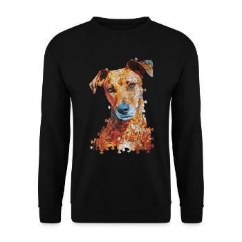 Chien - Sweat-shirt Unisexe - noir - Devant - Alina (178cm) & Michal (187cm)