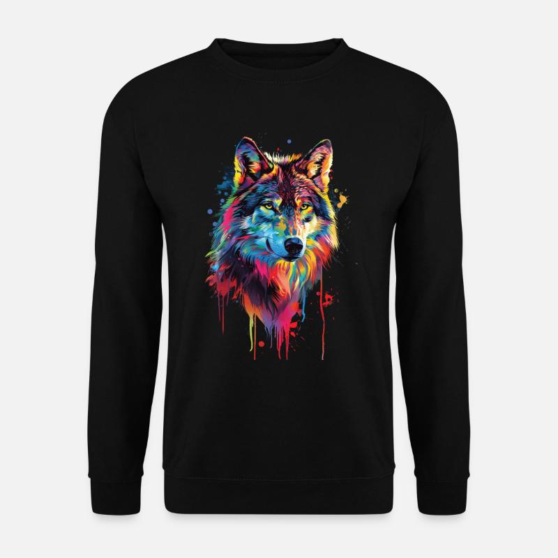 Wolf - Unisex Sweatshirt - black