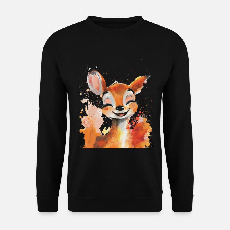 Reh - Unisex Pullover - Schwarz