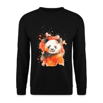 Panda - Sweat-shirt Unisexe - noir - Devant - Alina (178cm) & Michal (187cm)