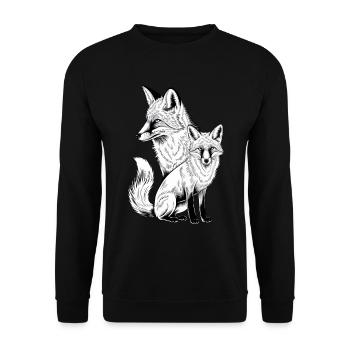 Fuchs - Unisex Pullover - Schwarz - Vorne - Alina (178cm) & Michal (187cm)