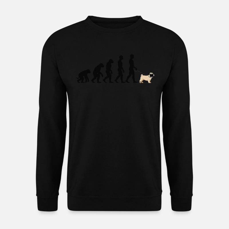 Mops - Unisex Pullover - Schwarz
