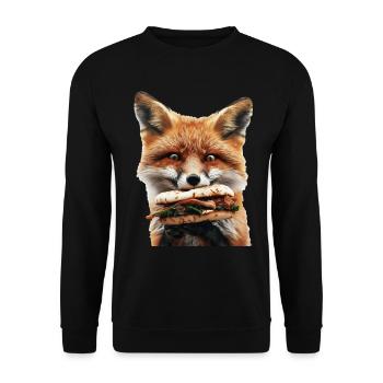 Fuchs - Unisex Pullover - Schwarz - Vorne - Alina (178cm) & Michal (187cm)