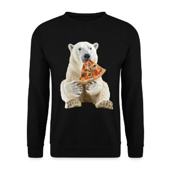Polar bear - Unisex Sweatshirt - black - Front - Alina (178cm) & Michal (187cm)