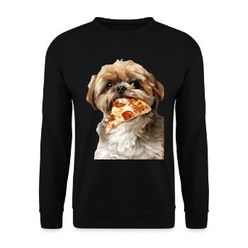 Shih Tzu - Unisex Sweatshirt - black - Front - Alina (178cm) & Michal (187cm)