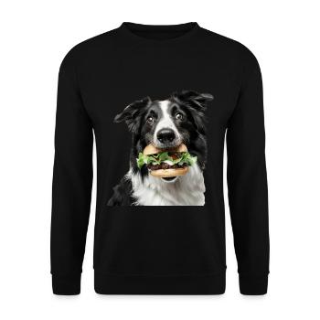 Border Collie - Sweat-shirt Unisexe - noir - Devant - Alina (178cm) & Michal (187cm)