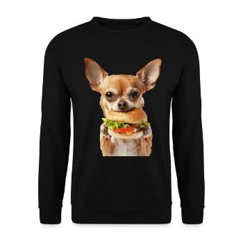 Chihuahua - Unisex Sweatshirt - black - Front - Alina (178cm) & Michal (187cm)