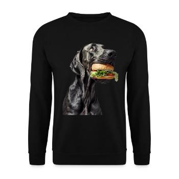 Great Dane - Unisex Sweatshirt - black - Front - Alina (178cm) & Michal (187cm)