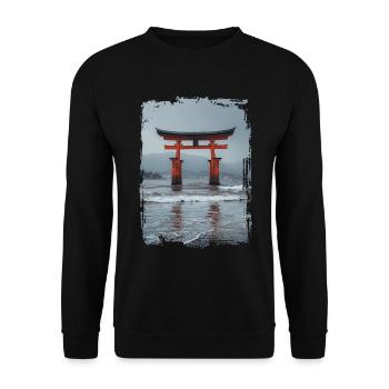 Japan - Unisex Pullover - Schwarz - Vorne - Alina (178cm) & Michal (187cm)