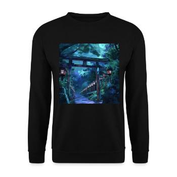 Japan - Unisex Pullover - Schwarz - Vorne - Alina (178cm) & Michal (187cm)
