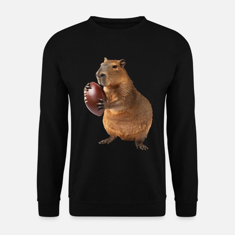 Capybara Fußball - Unisex Pullover - Schwarz