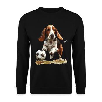 Basset - Unisex Pullover - Schwarz - Vorne - Alina (178cm) & Michal (187cm)