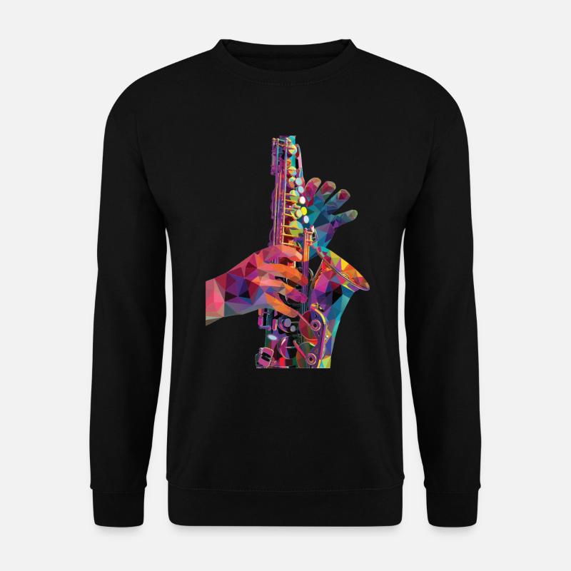 Saxophon - Unisex Pullover - Schwarz