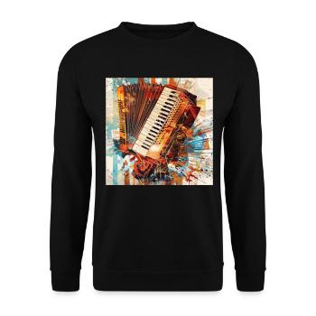 Accordion - Unisex Sweatshirt - black - Front - Alina (178cm) & Michal (187cm)