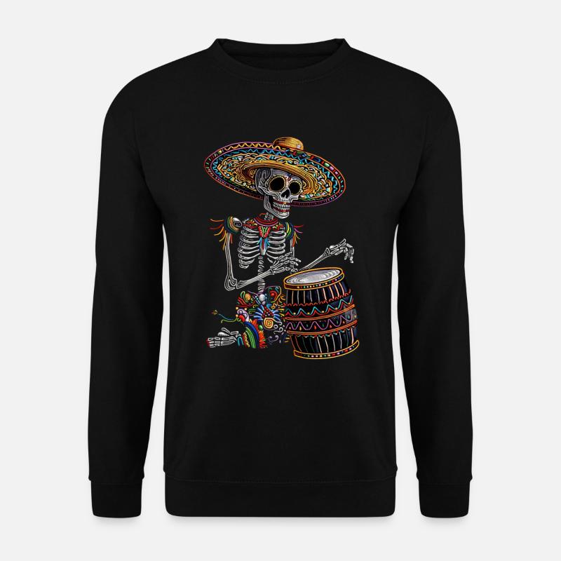 Mexican Skeleton Drums - Unisex Sweatshirt - black