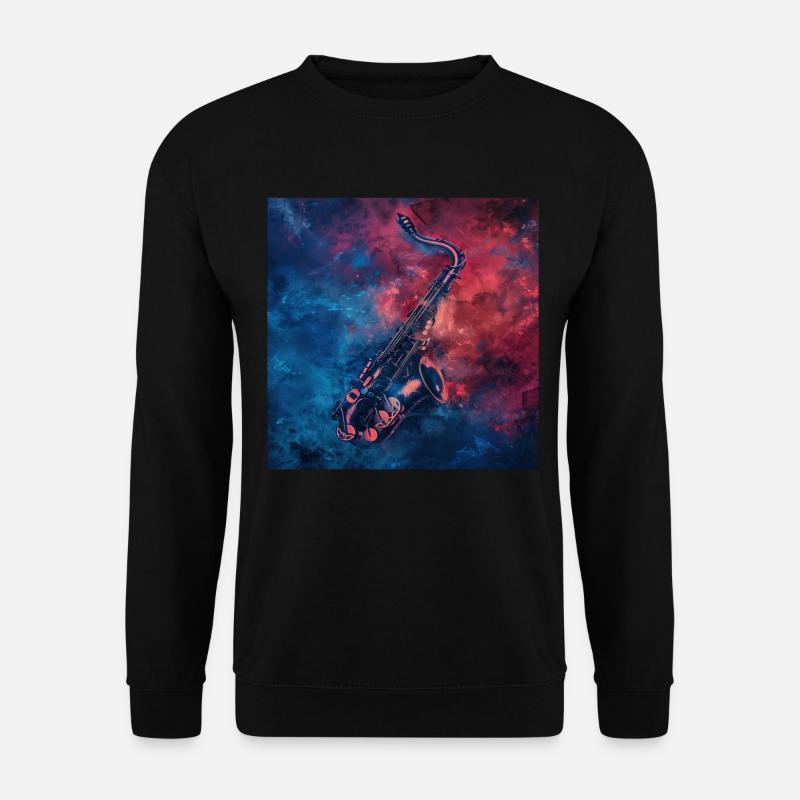 Saxophon - Unisex Pullover - Schwarz