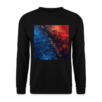 Flûte - Sweat-shirt Unisexe - noir - Devant - Alina (178cm) & Michal (187cm)