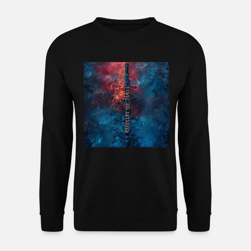 Flöte - Unisex Pullover - Schwarz