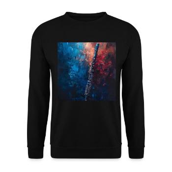 Flûte - Sweat-shirt Unisexe - noir - Devant - Alina (178cm) & Michal (187cm)