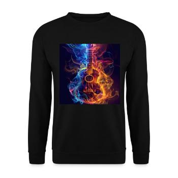 Ukulele - Unisex Pullover - Schwarz - Vorne - Alina (178cm) & Michal (187cm)