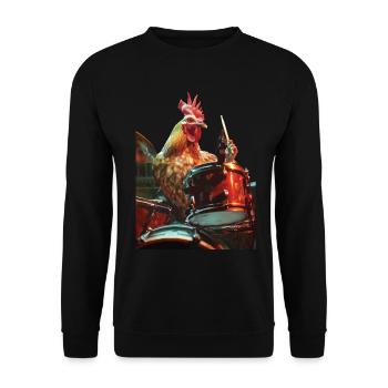 Tambours à claquettes - Sweat-shirt Unisexe - noir - Devant - Alina (178cm) & Michal (187cm)
