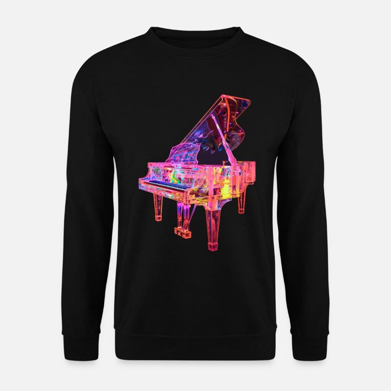 Klavier - Unisex Pullover - Schwarz
