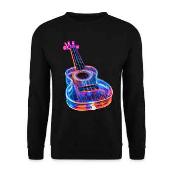 Ukulele - Unisex Pullover - Schwarz - Vorne - Alina (178cm) & Michal (187cm)