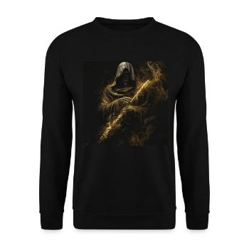 Querflöte - Unisex Pullover - Schwarz - Vorne - Alina (178cm) & Michal (187cm)