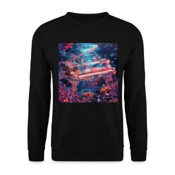 Klavier - Unisex Pullover - Schwarz - Vorne - Alina (178cm) & Michal (187cm)