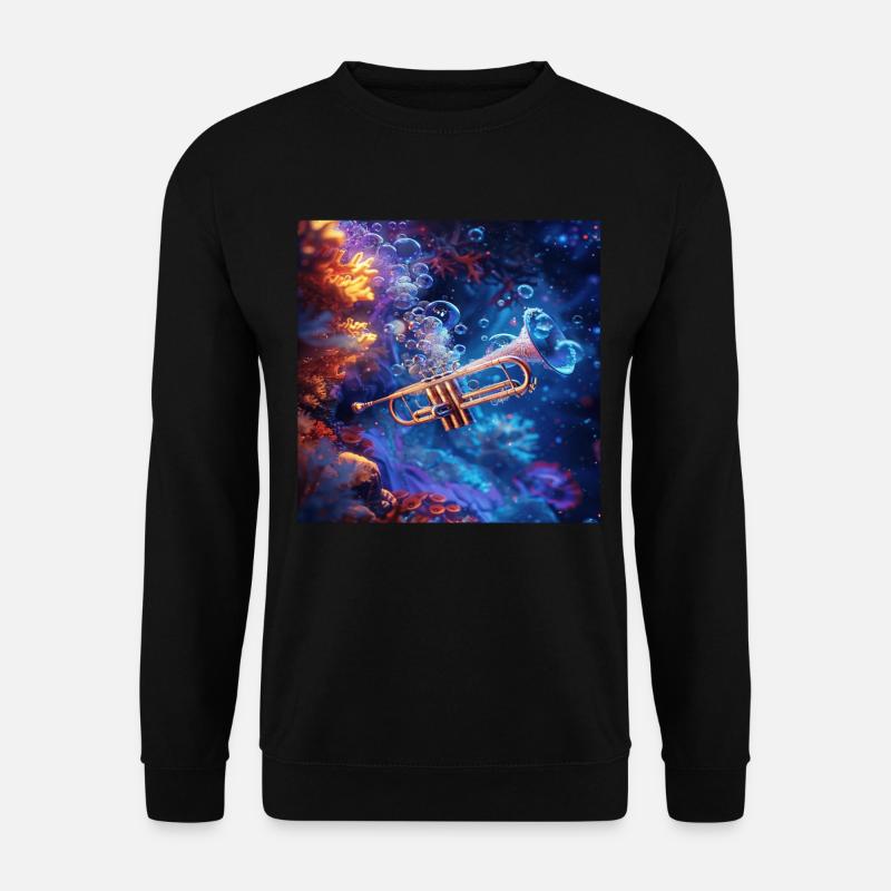 Trompete - Unisex Pullover - Schwarz