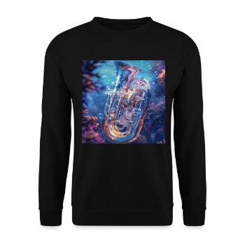 Tuba - Unisex Pullover - Schwarz - Vorne - Alina (178cm) & Michal (187cm)