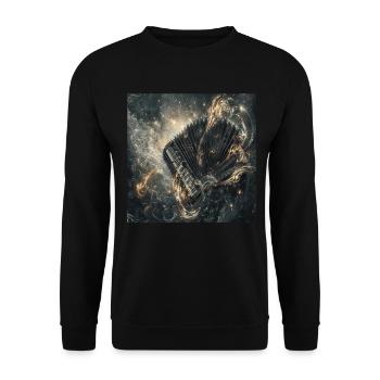 Akkordeon - Unisex Pullover - Schwarz - Vorne - Alina (178cm) & Michal (187cm)