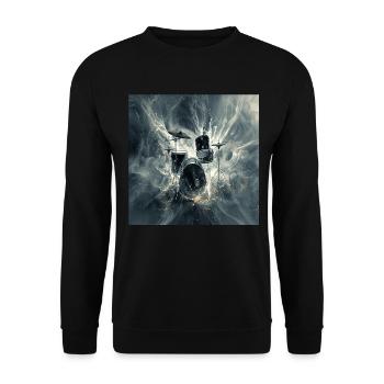 Schlagzeug - Unisex Pullover - Schwarz - Vorne - Alina (178cm) & Michal (187cm)