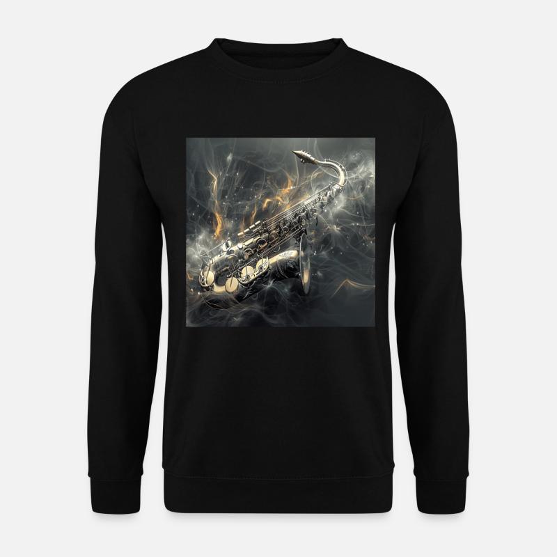 Saxophon - Unisex Pullover - Schwarz