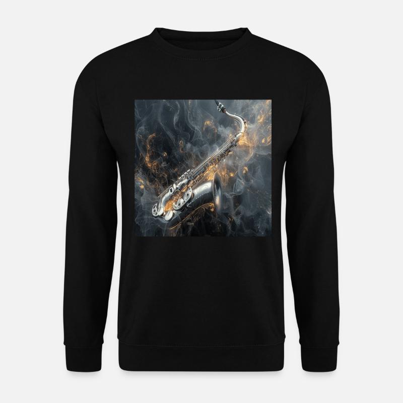 Saxophon - Unisex Pullover - Schwarz