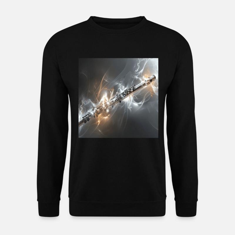 Querflöte - Unisex Pullover - Schwarz