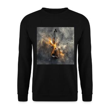 Violine - Unisex Pullover - Schwarz - Vorne - Alina (178cm) & Michal (187cm)