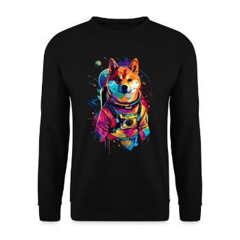 Shiba Inu - Unisex Pullover - Schwarz - Vorne - Alina (178cm) & Michal (187cm)