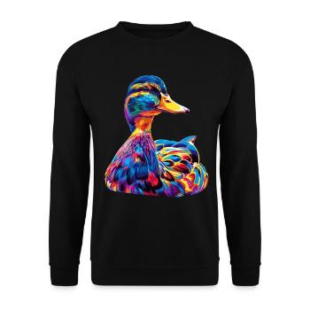 Ente - Unisex Pullover - Schwarz - Vorne - Alina (178cm) & Michal (187cm)