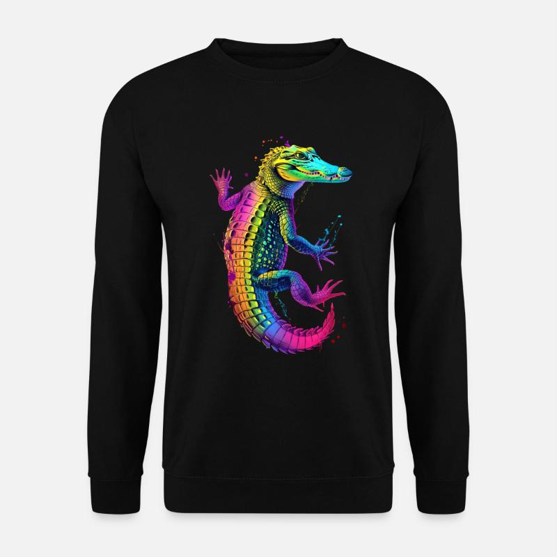 Krokodil - Unisex Pullover - Schwarz