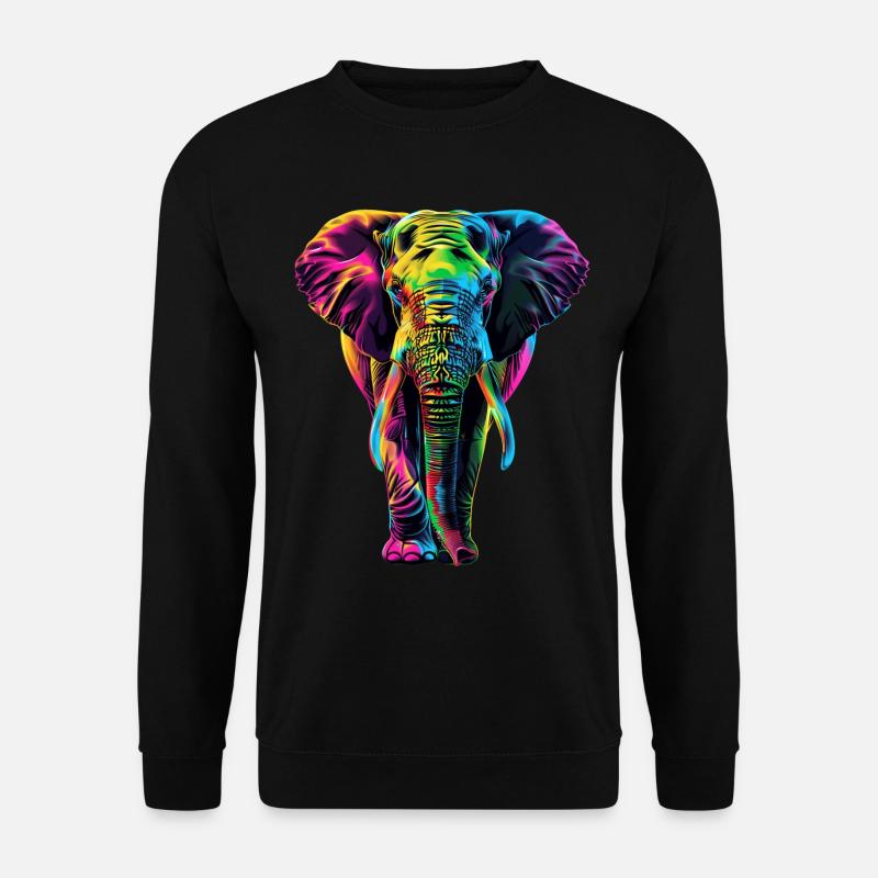 Elefant - Unisex Pullover - Schwarz