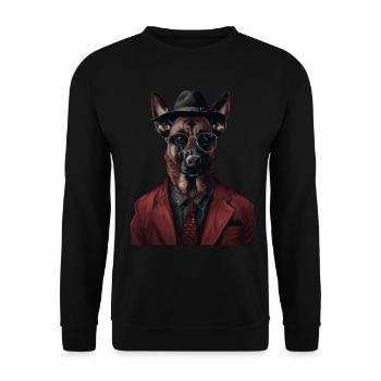 Belgischer Malinois - Unisex Pullover - Schwarz - Vorne - Alina (178cm) & Michal (187cm)