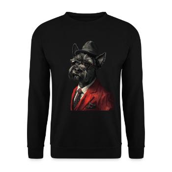 Scottish Terrier - Unisex Pullover - Schwarz - Vorne - Alina (178cm) & Michal (187cm)