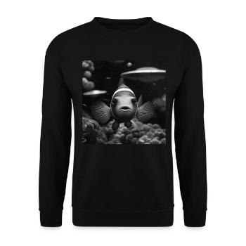 Clownfisch - Unisex Pullover - Schwarz - Vorne - Alina (178cm) & Michal (187cm)