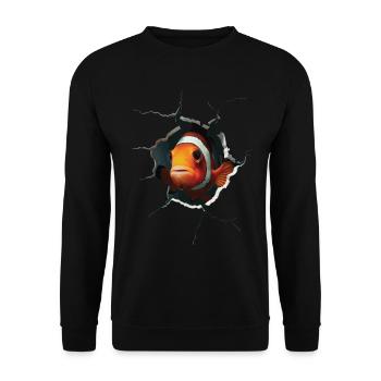 Clownfisch - Unisex Pullover - Schwarz - Vorne - Alina (178cm) & Michal (187cm)