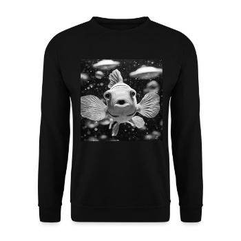 Clownfisch - Unisex Pullover - Schwarz - Vorne - Alina (178cm) & Michal (187cm)